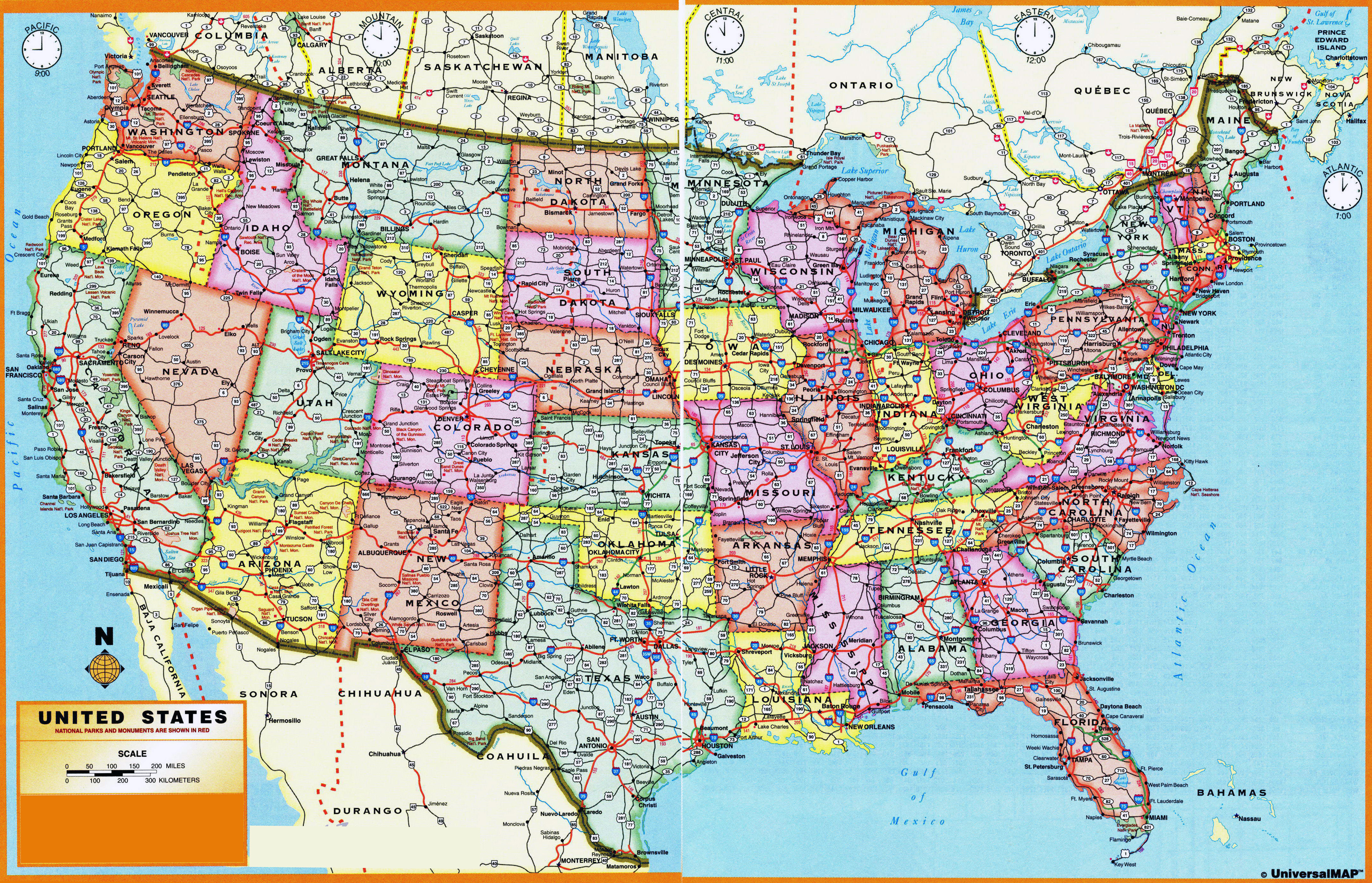 In High Resolution Administrative Divisions Map Of The Usa