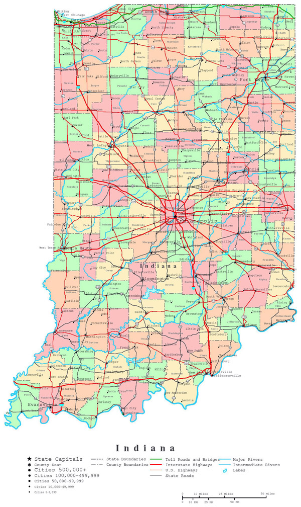 Southern Indiana Map With Cities Map