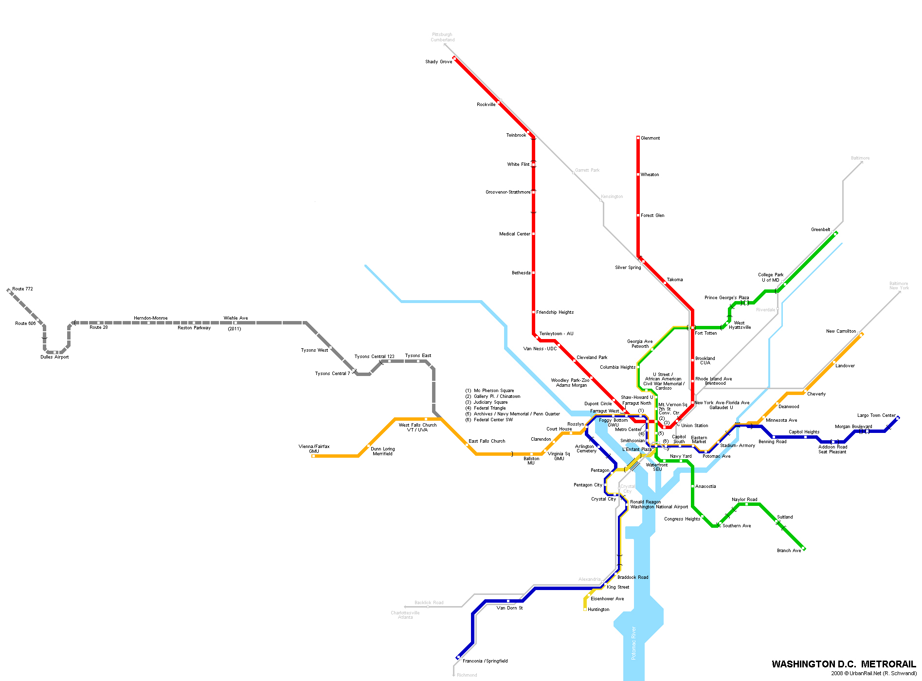 Large Detailed Metro Map Of Washington D C Washington D C Large Detailed Subway Map Vidiani Com Maps Of All Countries In One Place