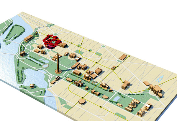 Large detailed travel map of Washington D.C..