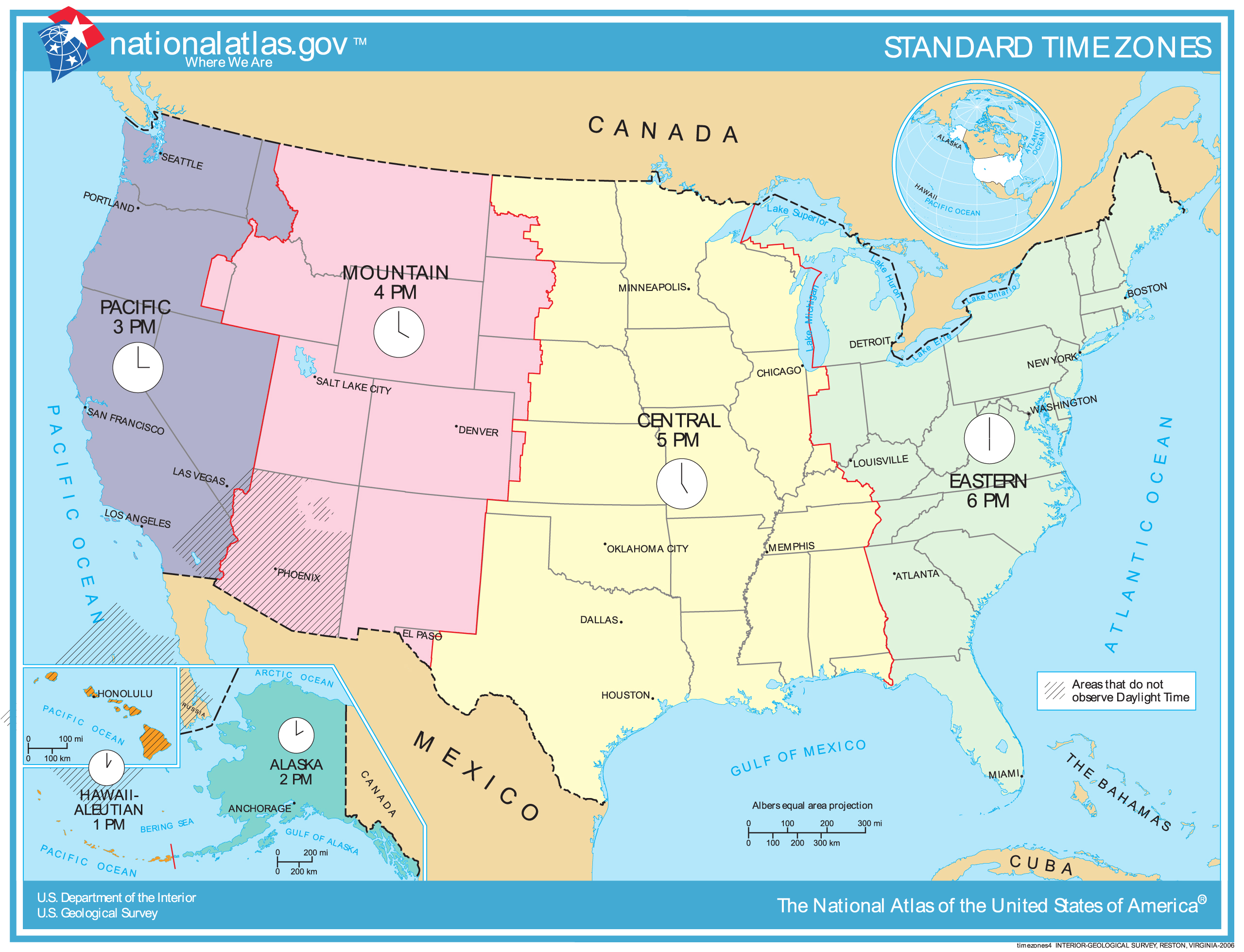 Us Map Time Zones With Cities - www.neverfullmm.com