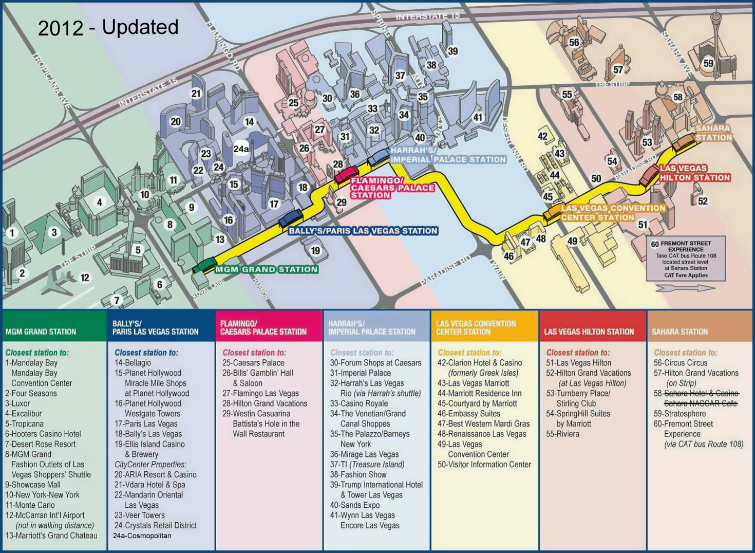 LAS VEGAS HOTEL MAP - The Strip