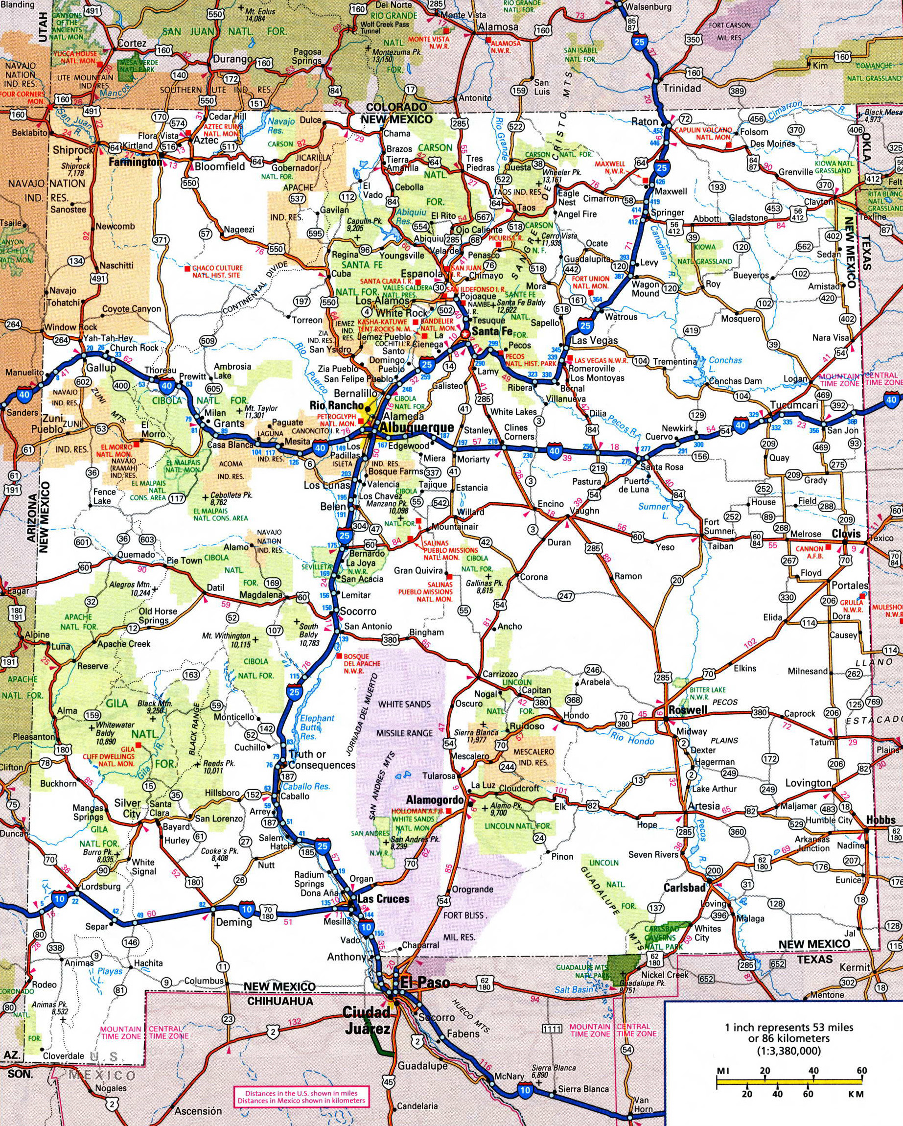 Map Of New Mexico Cities And Roads | Images and Photos finder