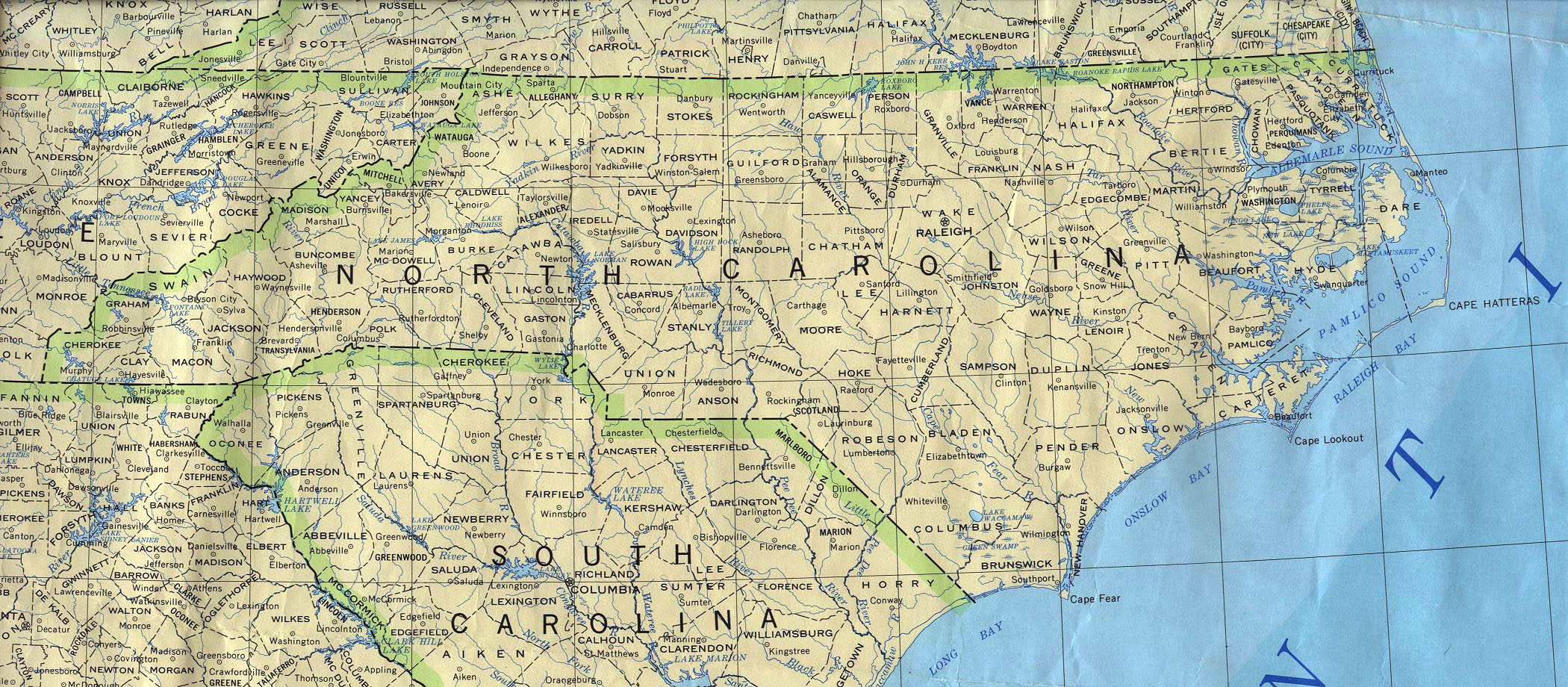 Nc State Map North Carolina highway map The north carolina map
