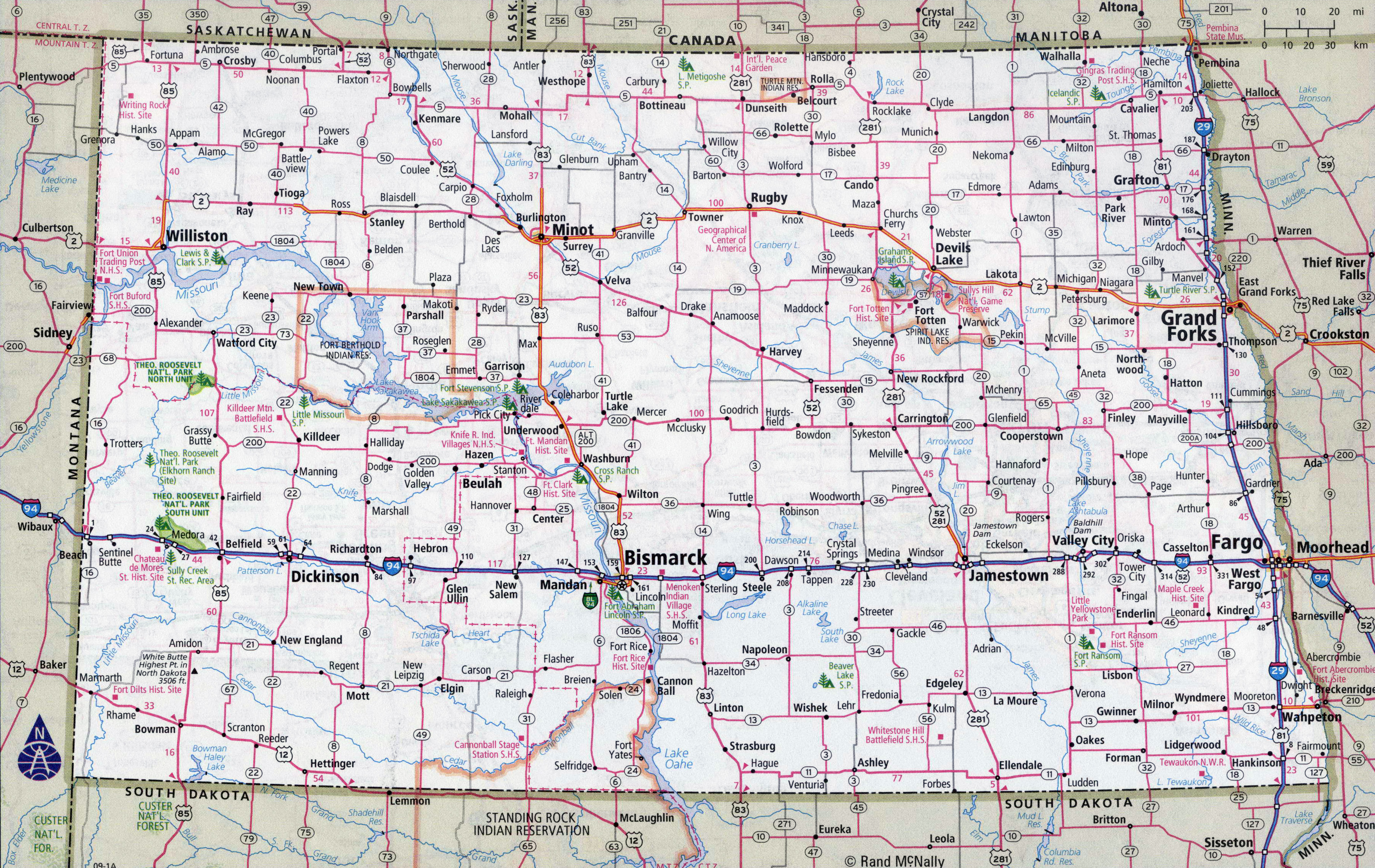 Printable Map Of North Dakota Printable Word Searches