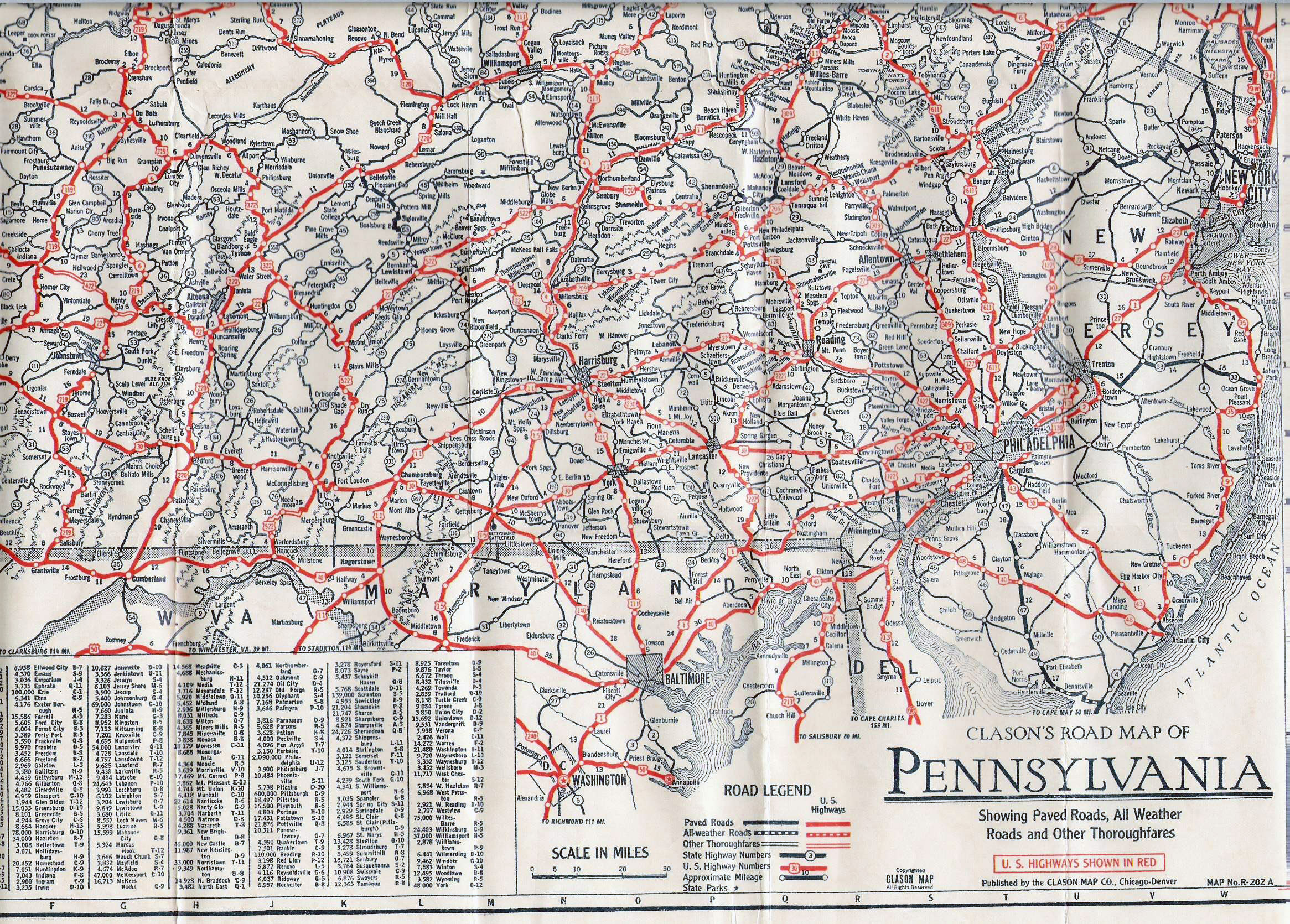Large old roads and highways map of Pennsylvania state – 1929 | Vidiani ...