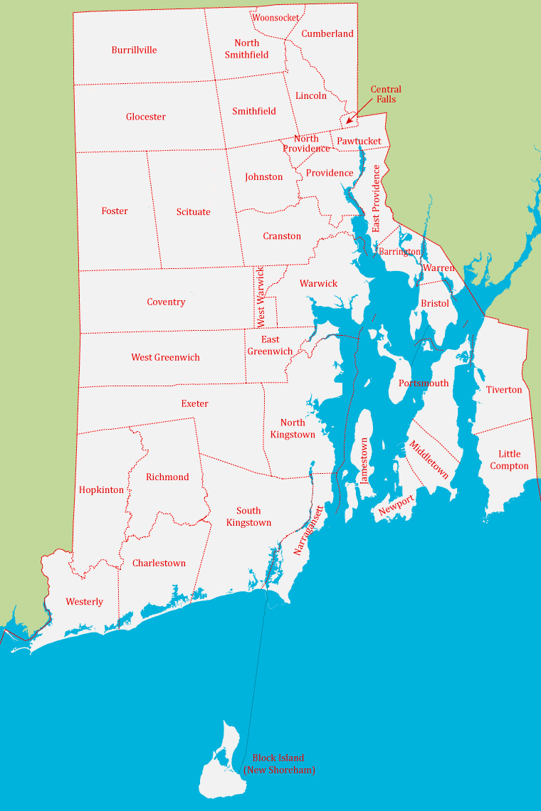 Rhode Island Political Map