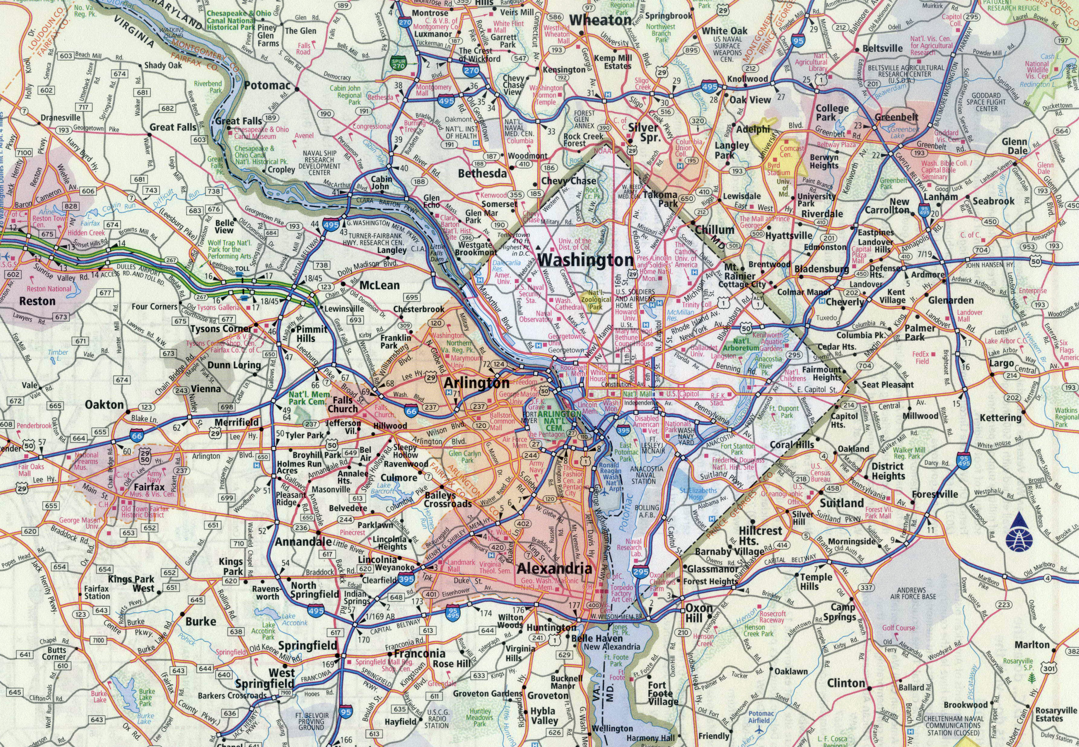 Washington Dc Map At Amber Warren Blog