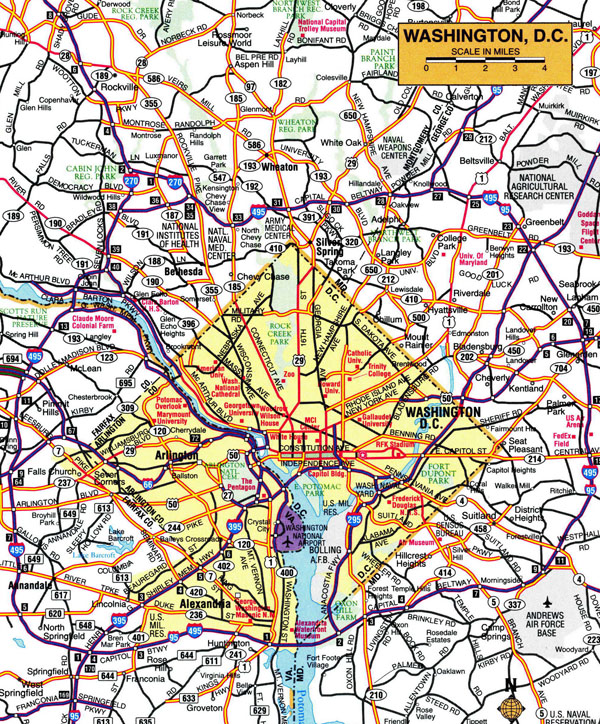 Washington D.C. map. Map of Washington D.C..