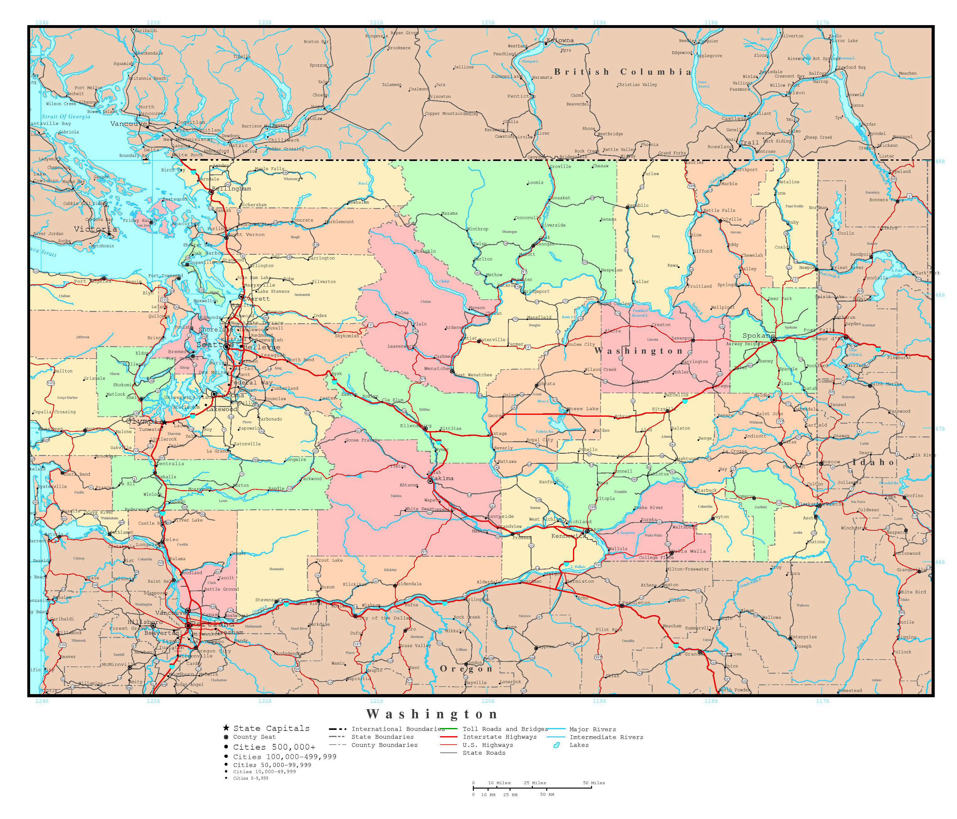 washington state map with cities large detailed administrative map of washington state with washington state map with cities large detailed administrative map of washington state with
