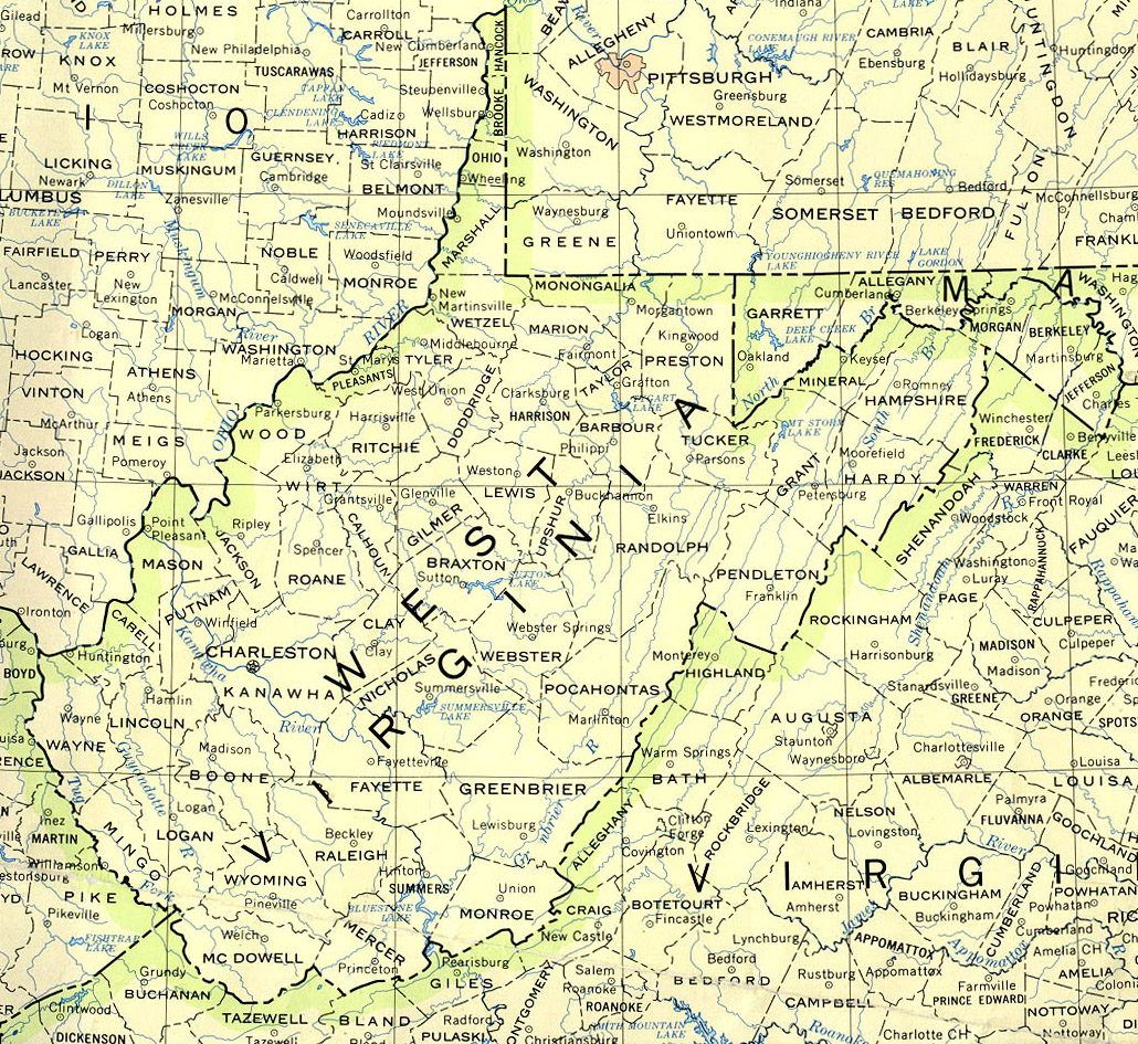 Map Of Wv And Va Detailed Map Of West Virginia State. West Virginia State Detailed Map |  Vidiani.com | Maps Of All Countries In One Place