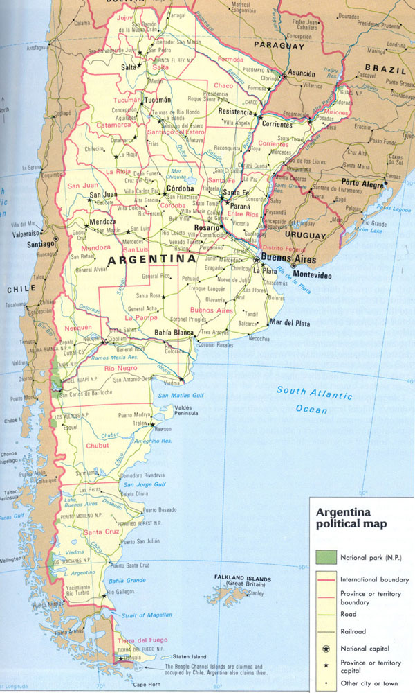 Large detailed political and road map of Argentina. Argentina large detailed political and road map. Large detailed political and road map of Argentina.