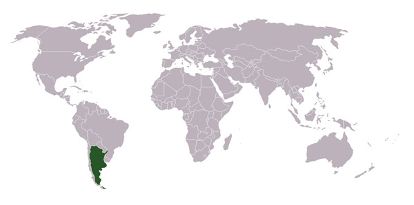 Large location map of Argentina. Argentina large location map.