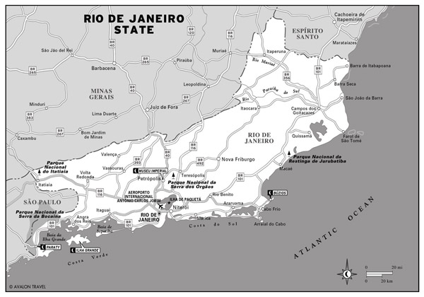 Large detailed map of Rio de Janeiro state.