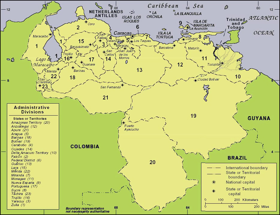 venezuela political map