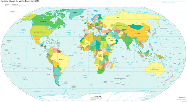World large detailed political map.