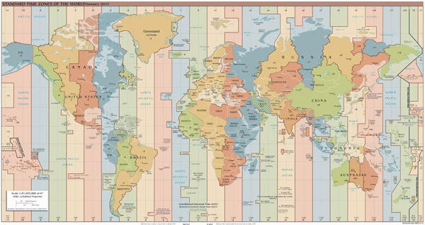 Large detailed time zones map of the World - 2015 issue. Large detailed time zones World map - 2015. Large detailed time zones map of the World - 2015 issue.