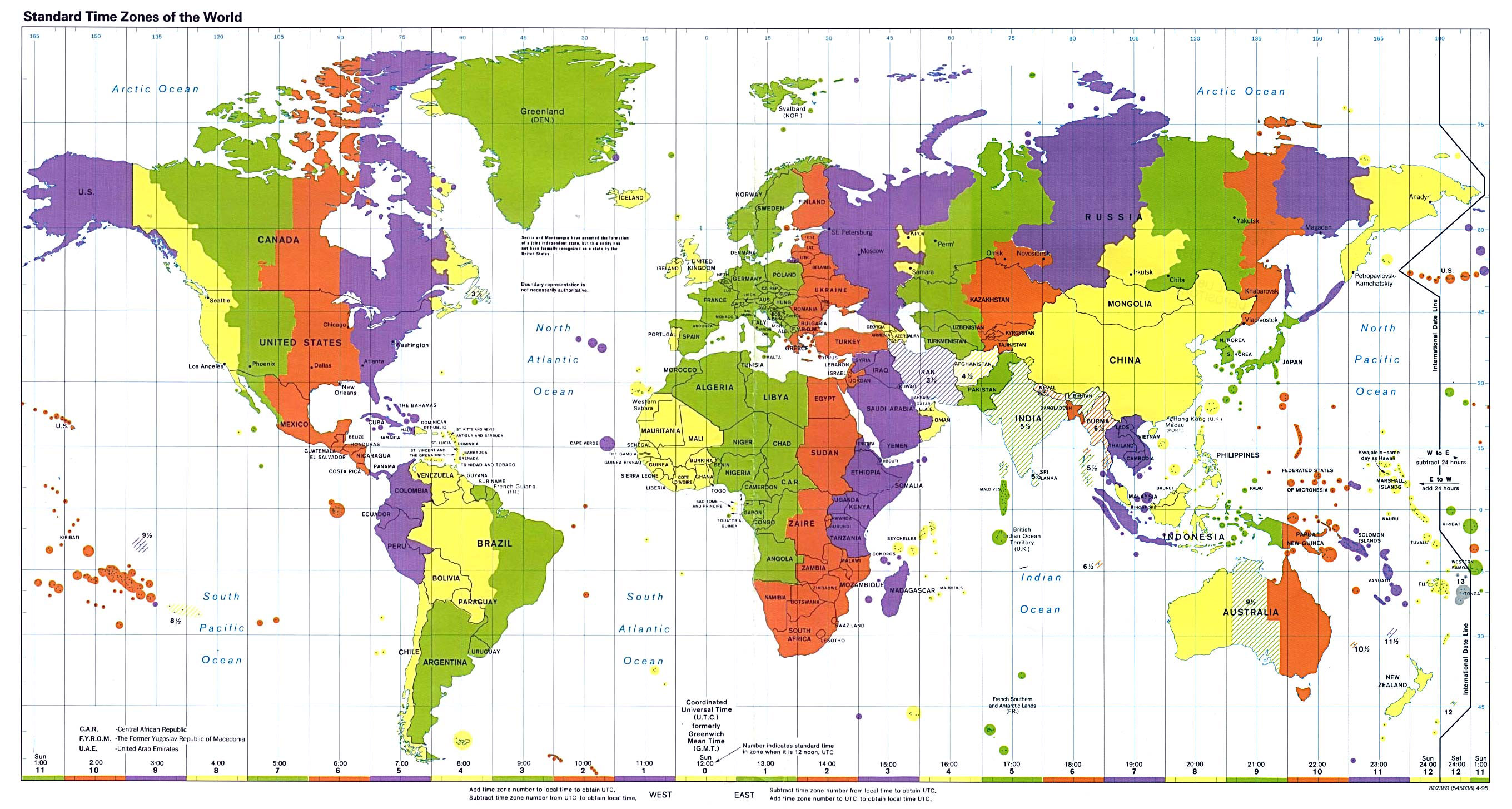 Time Zone World Map - World in maps