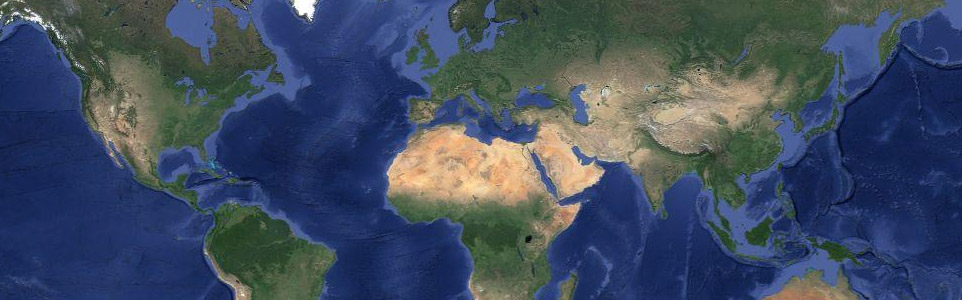 Satellite map of the World